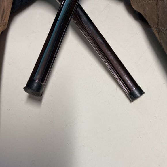 L. A. M. B. Gwen Stefani Womens Size 8 Black Leather Spike 4" Heels 1" Platform - Picture 13 of 16